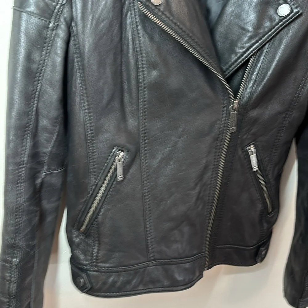 Michae Kors Leather Moto Jacket - Picture 5 of 7